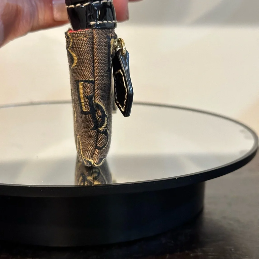 Dooney & Bourke Brown and Black Logo Wallet - Picture 8 of 12